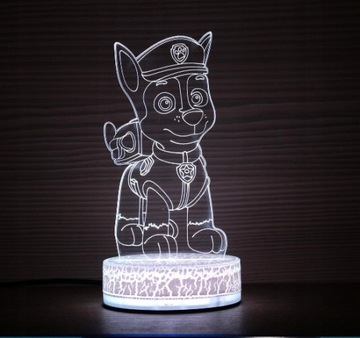 Ночник PATROL CHASE 3D со светодиодной гравировкой Название