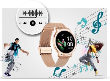 SMARTWATCH DAMSKI ZEGAREK RUBICON +GRAWER KROKI CIŚNIENIE SMS FB