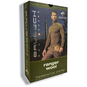 Термобелье Ranger Wool Brubeck Толстовка цвета хаки для мужчин Termo L