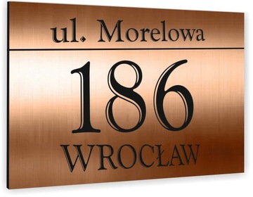 DUŻA Tabliczka ADRESOWA ALUMINIOWA 40x30 numer dom