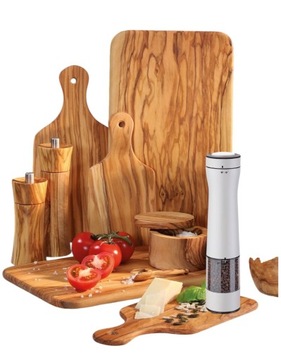 MŁYNEK DO PIEPRZU SOLI ELEKTRYCZNY STALOWY Z REGULACJA GRUBOŚCI I LAMPKĄ BI