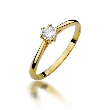 Pierścionek W-365 0,15ct brylanty białe złoto 585