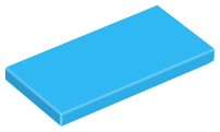 Lego 87079 płytka tile 4x2 c.lazurowa 5szt.