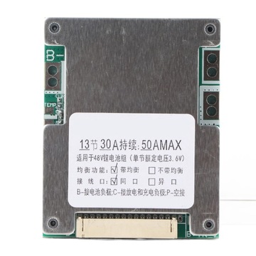 13S 30A BMS PCB Плата защиты от зарядки литиевой батареи с Q9