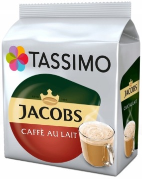 Капсулы Tassimo Jacobs Cafe Au Lait 16 шт.