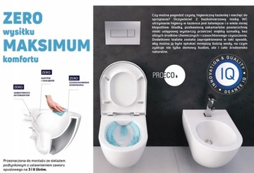 УНИТАЗ БЕЗОБОДКИ С ФУНКЦИЕЙ БИДЕ DEANTE+ АККУМУЛЯТОР