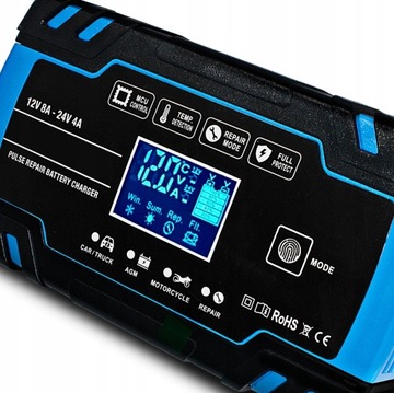 АВТОМАТИЧЕСКИЙ ВЫПРЯМИТЕЛЬ С ФУНКЦИЕЙ РЕМОНТА 12В 24В АККУМУЛЯТОРНЫЙ ВЫПРЯМИТЕЛЬ