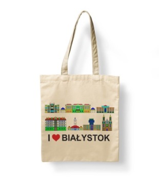 Сумка из органического хлопка с городским принтом