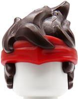LEGO włosy figurki męskie, ciemne brązowe, opaska