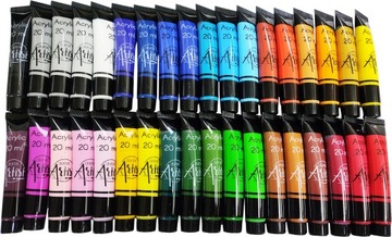 Komplet Zestaw Farby Akrylowe Farba 36 x 20 ml