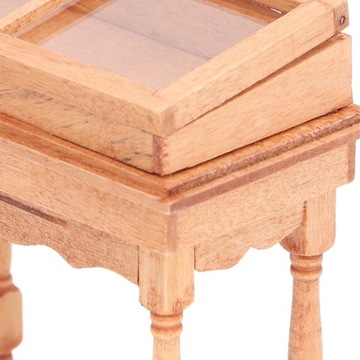 Миниатюрная витрина для кукольного домика с откидной верхней крышкой Е4