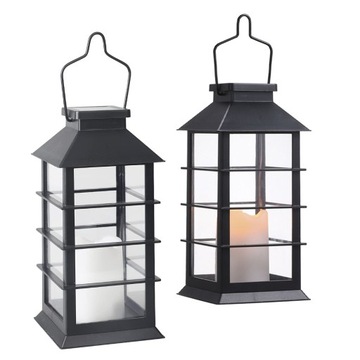 LAMPA OGRODOWA LED SOLARNA WISZĄCA LATARENKA 2SZT