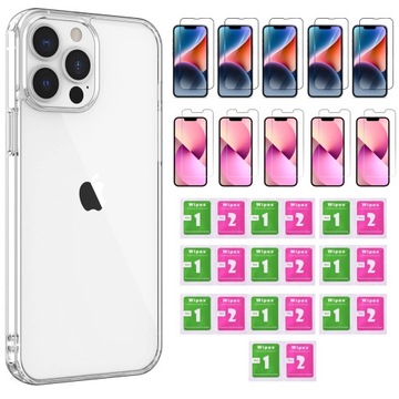 Etui do | iPhone 13 Pro | Przezroczyste + 10xSZKŁO