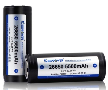 KEEPPOWER ICR26650-550PCM 5500 мАч литий-ионный аккумулятор 3,7 В с защитой