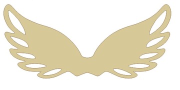 Drewniane SKRZYDŁA ANIOŁA makrama 10 x 4,5 cm S07