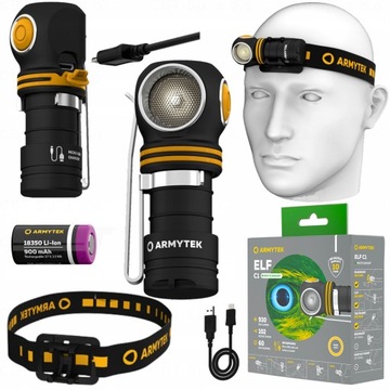 НАБОР СВЕТОДИОДНЫХ ВЕЛОСИПЕДНЫХ ЛАМП 930LM ELF C1 MICRO ТЕПЛОГО ЦВЕТА С ПЕРЕДНЕЙ РУЧКОЙ USB USB