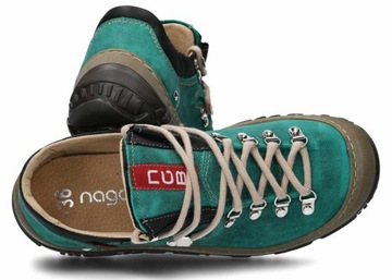 NAGABA 054 SZMARAGDOWY CRAZY - PÓŁBUT TREKKINGOWY DAMSKI - ROZMIAR 41