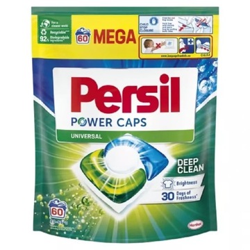 EFEKTYWNE KAPSUŁKI DO PRANIA PERSIL POWER CAPS UNIVERSAL 60 PRAŃ