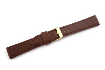 PASEK DO ZEGARKA TOSCANA GŁADKI 22mm CIEMNY BRĄZ