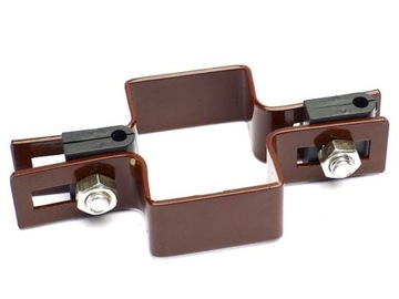 OBEJMA przelotowa 60x40 mm do paneli 4 mm BRĄZOWA