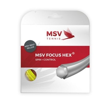Naciąg tenisowy MSV Focus Hex set.12 m. yellow 1,23 mm