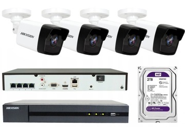 MONITORING IP HIKVISION 4 KAMERY ZEWNĘTRZNY 4Mpx