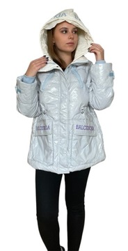 ЖЕНСКАЯ КУРТКА-ПАРКА ОВЕРСАЙЗ С ОКРАШЕННОЙ ПЕРЕХОДНОЙ ВЕСНОЙ