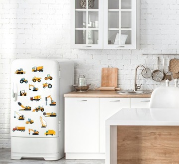 Магниты на холодильник детские, набор МЕГА ЭКСКАВАТОРЫ