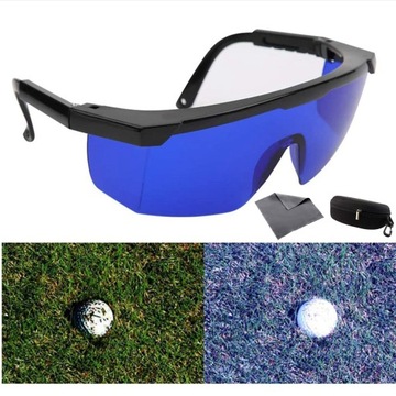 Очки для поиска мячей для гольфа, очки для поиска мячей с синими линзами и местом для хранения