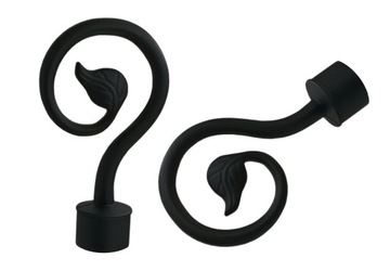 Карниз для штор LOFT 16мм ЧЕРНЫЙ 120см бесшумный СПИРАЛЬ