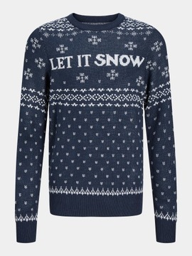 Jack&Jones Junior Sweter 12247507 Granatowy Regular Fit