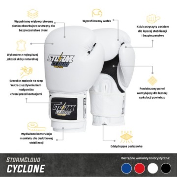 Боксерские перчатки Stormcloud Sparring Cyclone Classic Red 18 ун