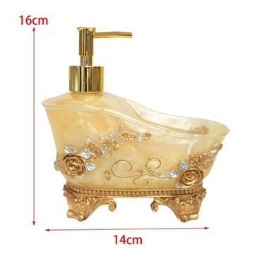 Дозатор мыльного бальзама для рук, желтого цвета.