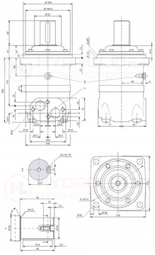ГИДРАВЛИЧЕСКИЙ ДВИГАТЕЛЬ ГИДРОМОТОР BMV OMV 630 320 об/мин ГИДРОЛИДЕР