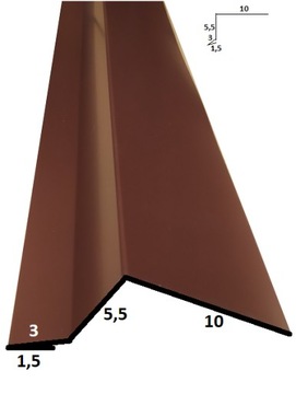 Отделка балкона 3 ral 8017 MAT BROWN, длина 1,95 м