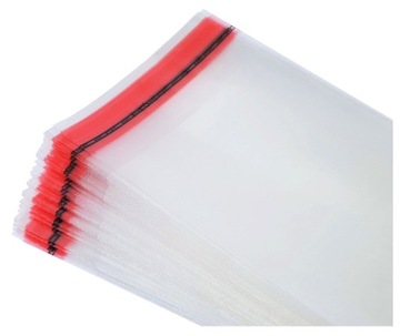 Torebki woreczki celofanowe PP BG Z TAŚMĄ 10x15+3
