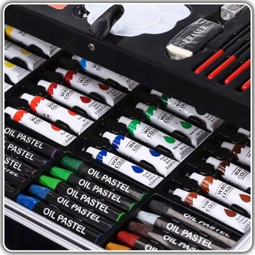 НАБОР ХУДОЖЕСТВЕННОЙ РАСКРАСКИ ДЛЯ ДЕТЕЙ + ЧЕМОДАН Фломастеры, мелки, краски