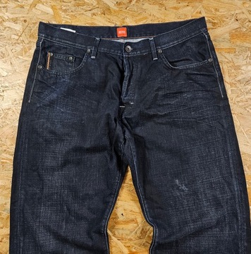 Spodnie Jeansowe HUGO BOSS ORANGE Proste Granatowe Dżins Jeans 40x32