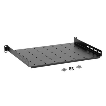 PÓŁKA STAŁA DO SZAFY RACK 19'' 1U 350MM CZARNA