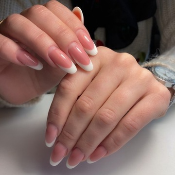 Шаблон для украшения ногтей, французский маникюр, трафарет F