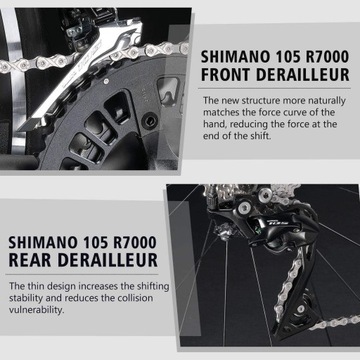 Шоссейный велосипед SAVA из углеродного волокна Shimano 105 R7000, 22 передачи, карбон