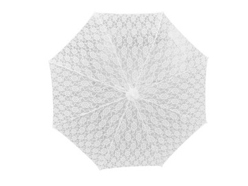 Белый кружевной зонт от солнца, диаметр 50см.