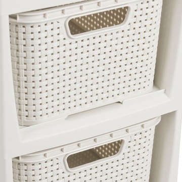 КНИЖНЫЙ ШКАФ, СУНДУК, ПОЛКА ШКАФА С 3 КОРЗИНАМИ, РОТАН БРАНК