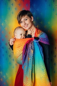Слинг с кольцами LennyLamb - Lotos Tęczowy 1,8 м.