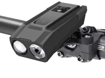 МОЩНЫЙ ВЕЛОСИПЕДНЫЙ ФОНАРЬ ПЕРЕДНИЙ ЗАДНИЙ СВЕТОДИОДНЫЙ ГРОМКИЙ ЗВОНОК АККУМУЛЯТОР 2в1