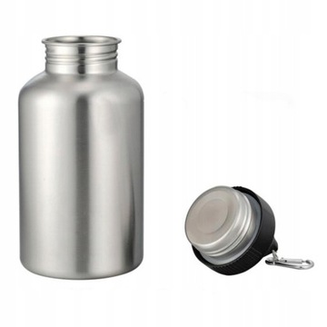 Спортивная бутылка для воды емкостью 2 литра из стали.