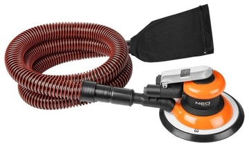 SZLIFIERKA MIMOŚRODOWA NEO PNEUMATYCZNA 150MM, ODSYSANIE PYŁU
