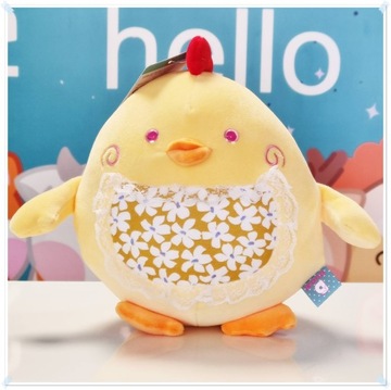 Талисман плюшевый цыпленок, цыпленок в фартуке, хорошего качества.