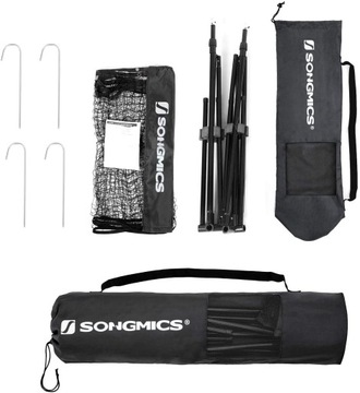 Siatka DO BADMINTONA 3m CZARNA Z REGULOWANĄ WYSOKOŚCIĄ SYQ300HV1 SONGMICS