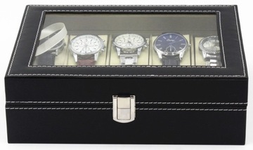 Pudełko ORGANIZER etui pojemnik na zegarki do przechowywania zegarków 10szt